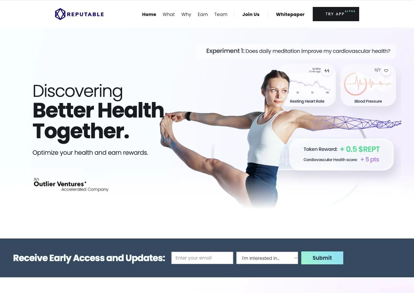 Reputable: Precision wellness · Version 2 website preview